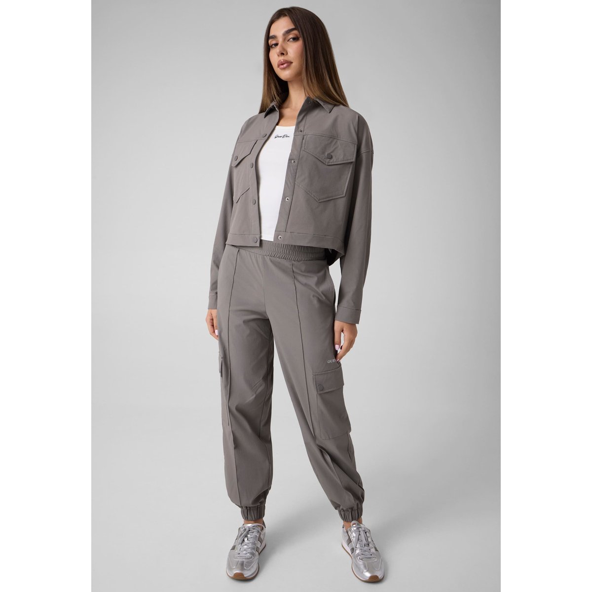 Veste En Nylon gris, GUESS