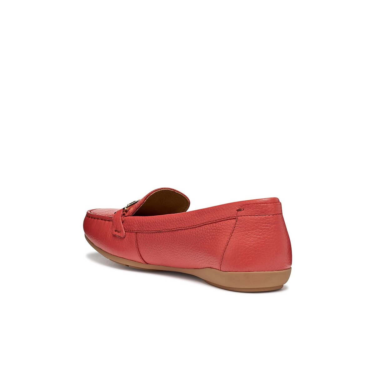 Annytah Grained Leather Breathable Loafers coral, GEOX