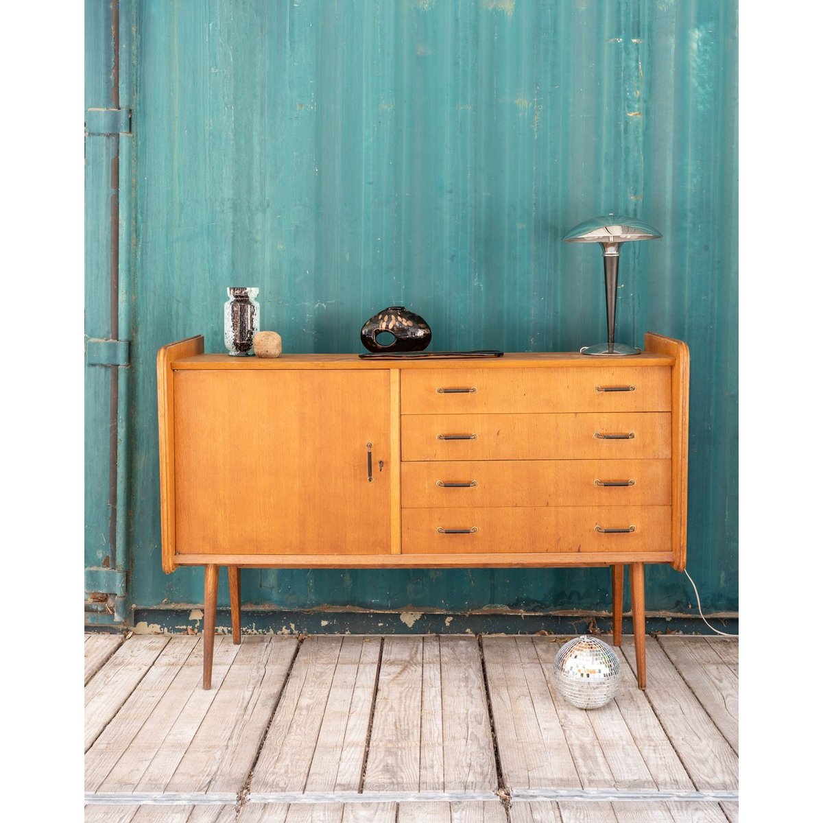 Enfilade en bois Margaret N°478 - Bon état bois foncé, DEBONGOUT
