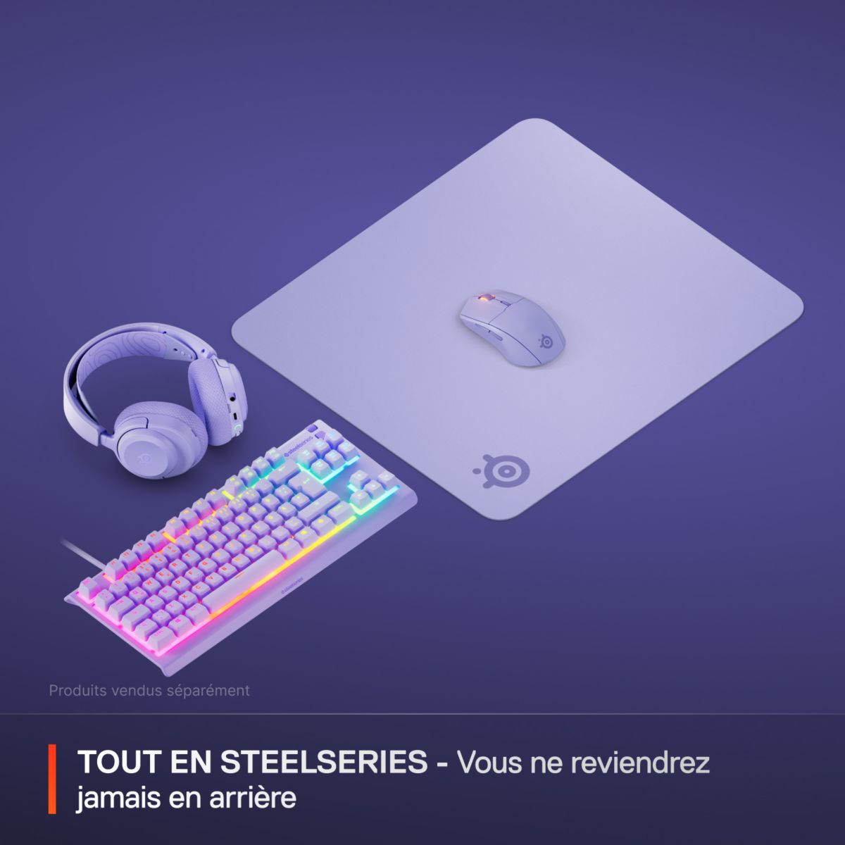 Tapis de souris QcK L Lavande couleur unique, STEELSERIES