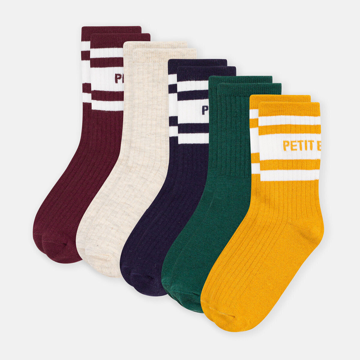 Confezione da 5 paia di calze multicolore, PETIT BATEAU