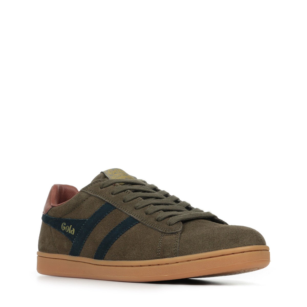Baskets cuir Equipe II Suede dark taupe navy rust, GOLA