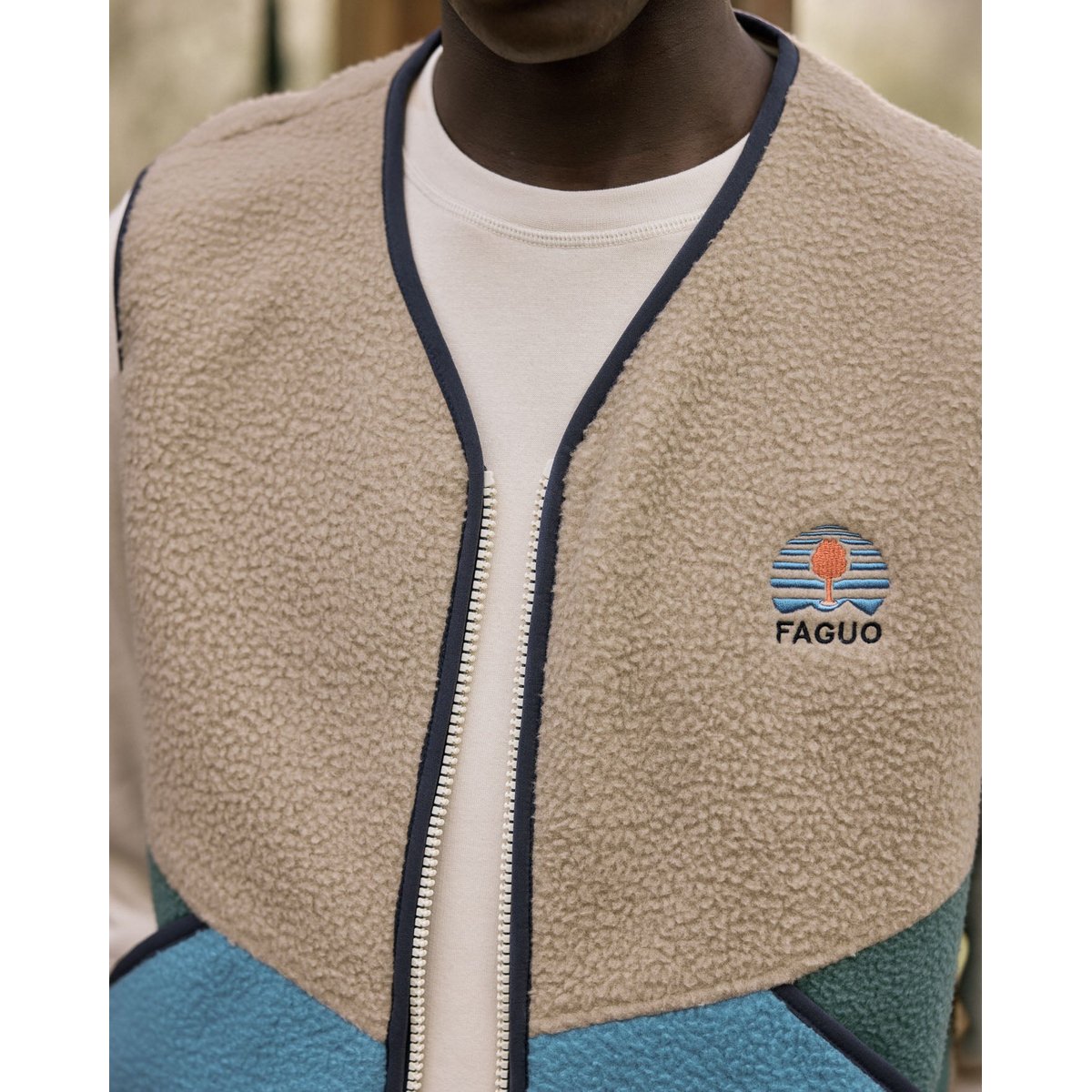 Polaire polyester TEILLAY bleu, FAGUO