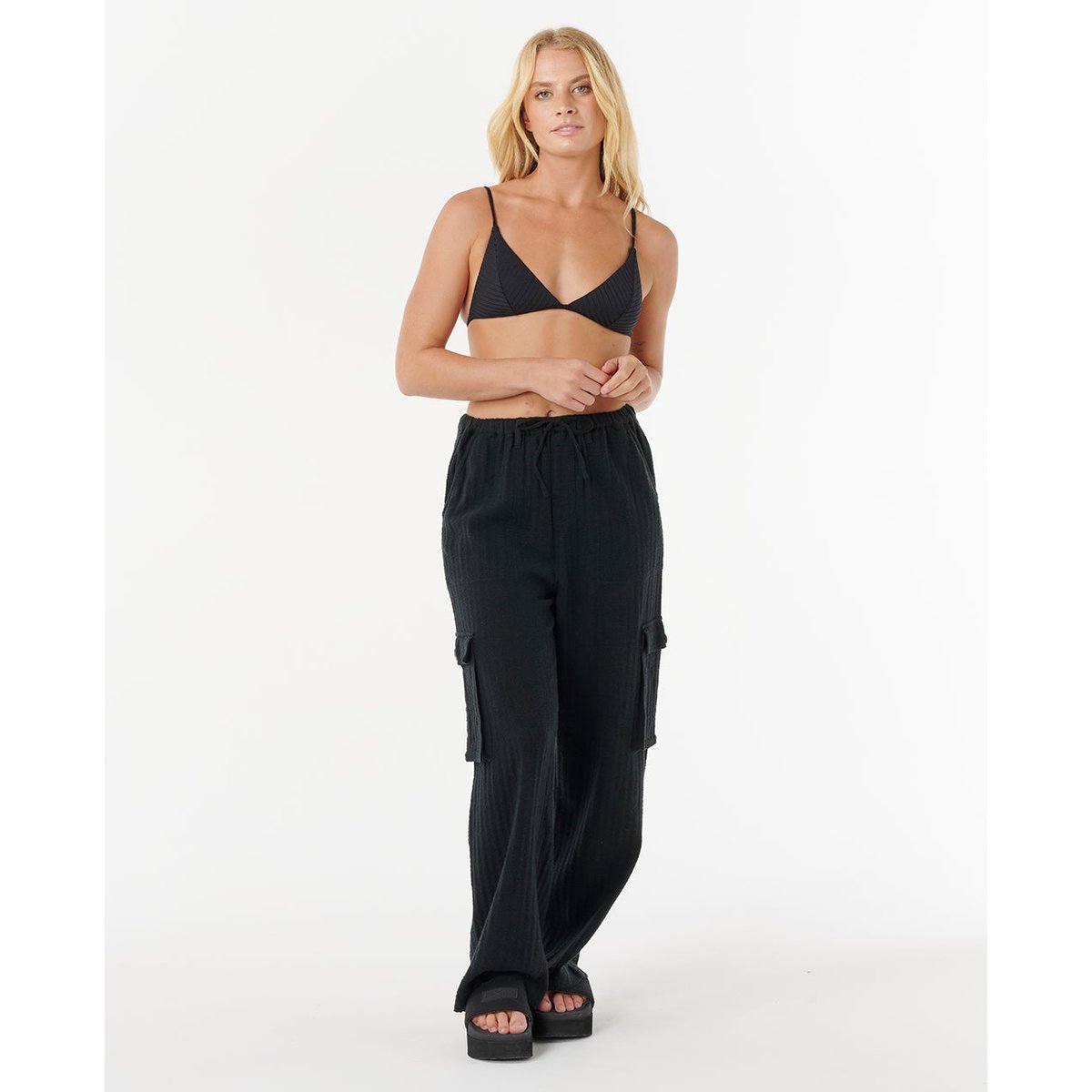 Pantalon texturé OCEANS noir délavé, RIP CURL
