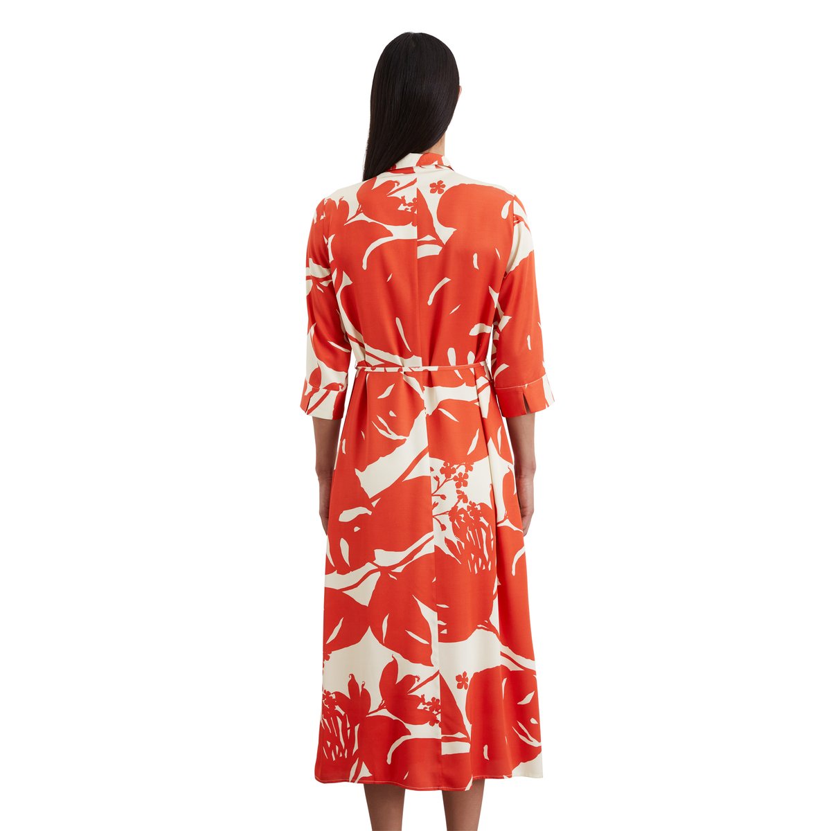 Robe chemisier regular en sergé de viscose fluide multicolor, MARC O'POLO