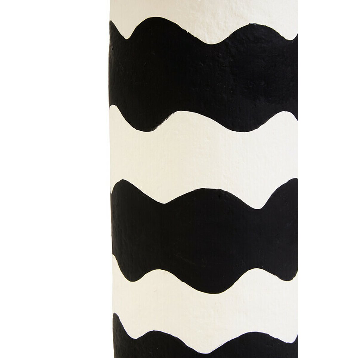 50cm Conway Curved Stripe Papier Mache Style Table Lamp black/white, FIFTY FIVE SOUTH
