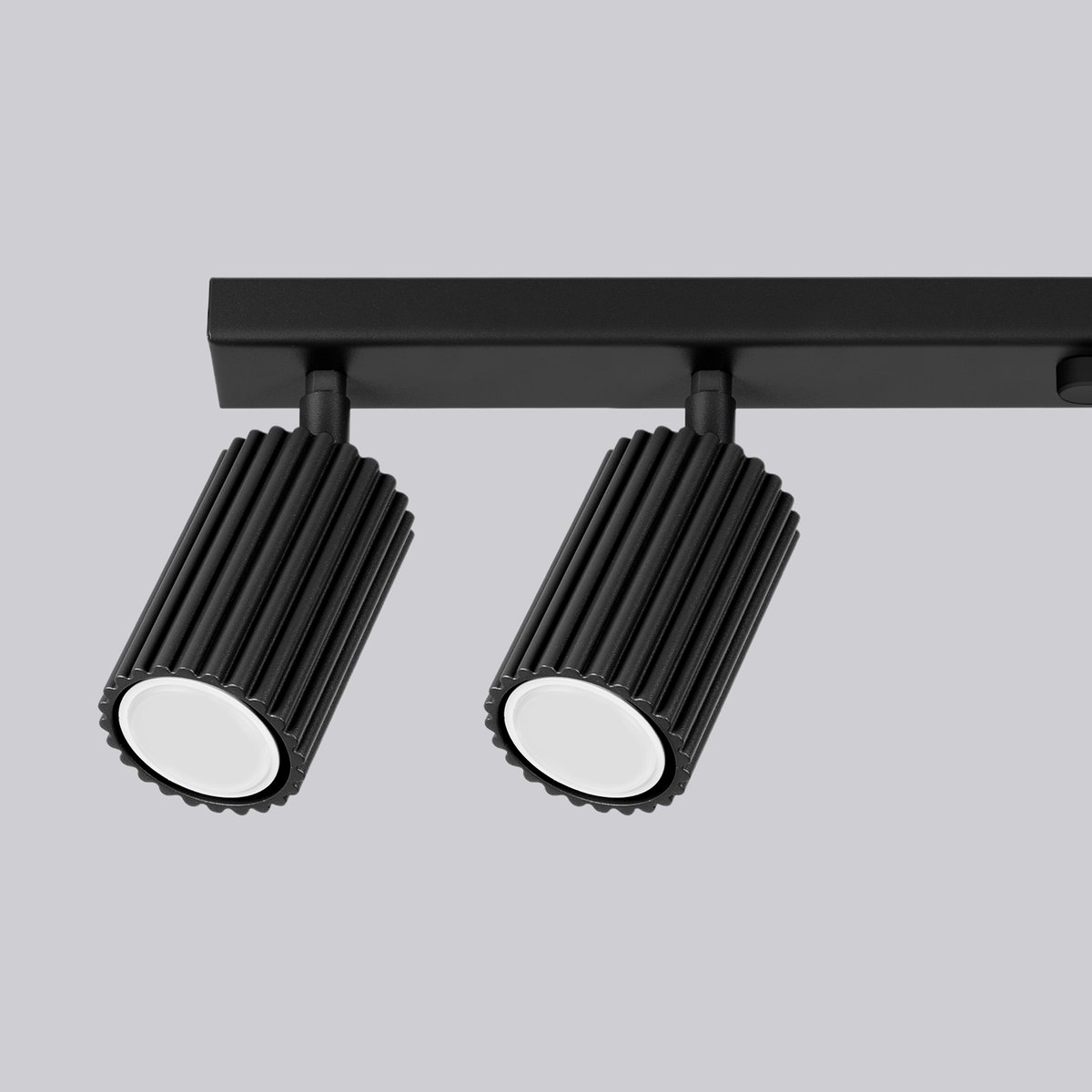 Plafonnier Aluminium Noir GU10 6 Karbon noir, EDEN