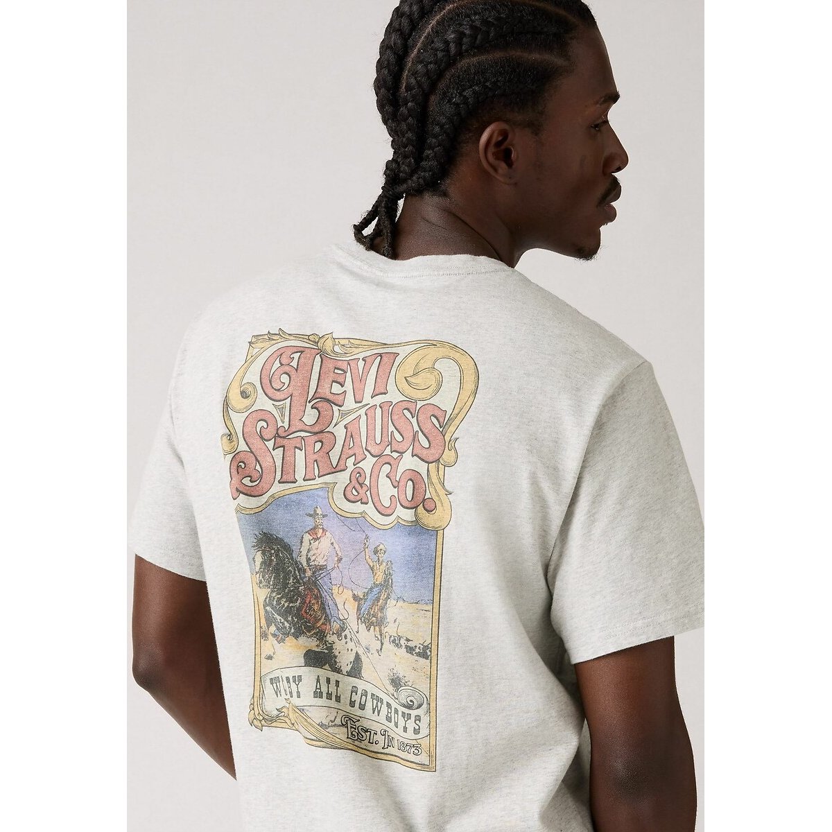 Relaxed Fit T-Shirt Printed On Back light grey, LEVI'S