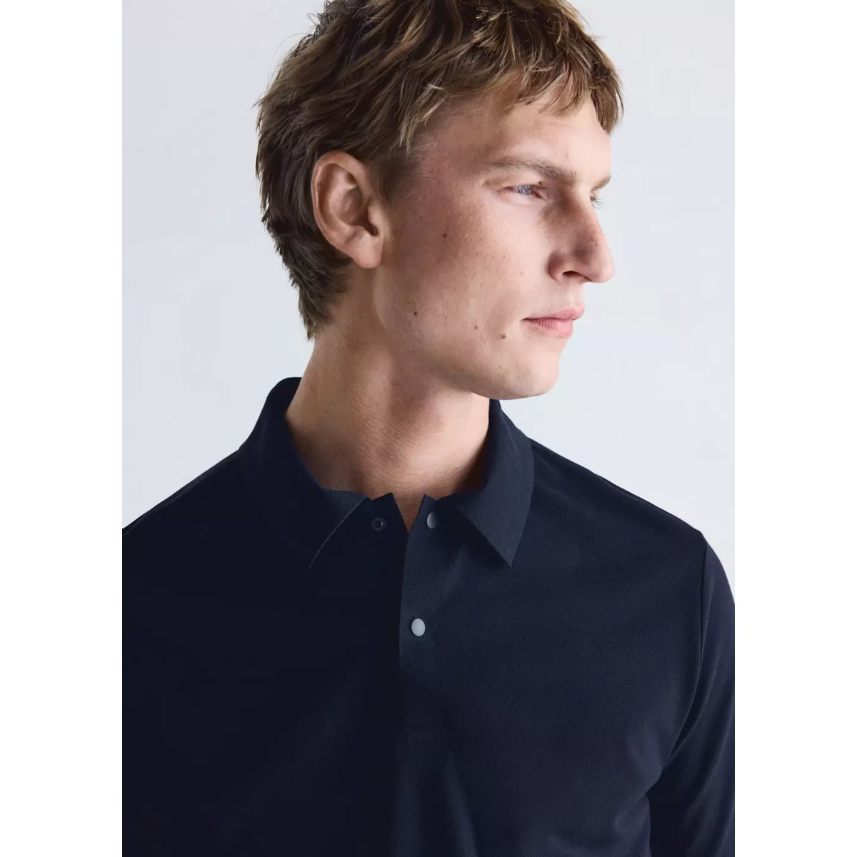 Polo slim-fit Thermolite® bleu marine, MANGO MAN