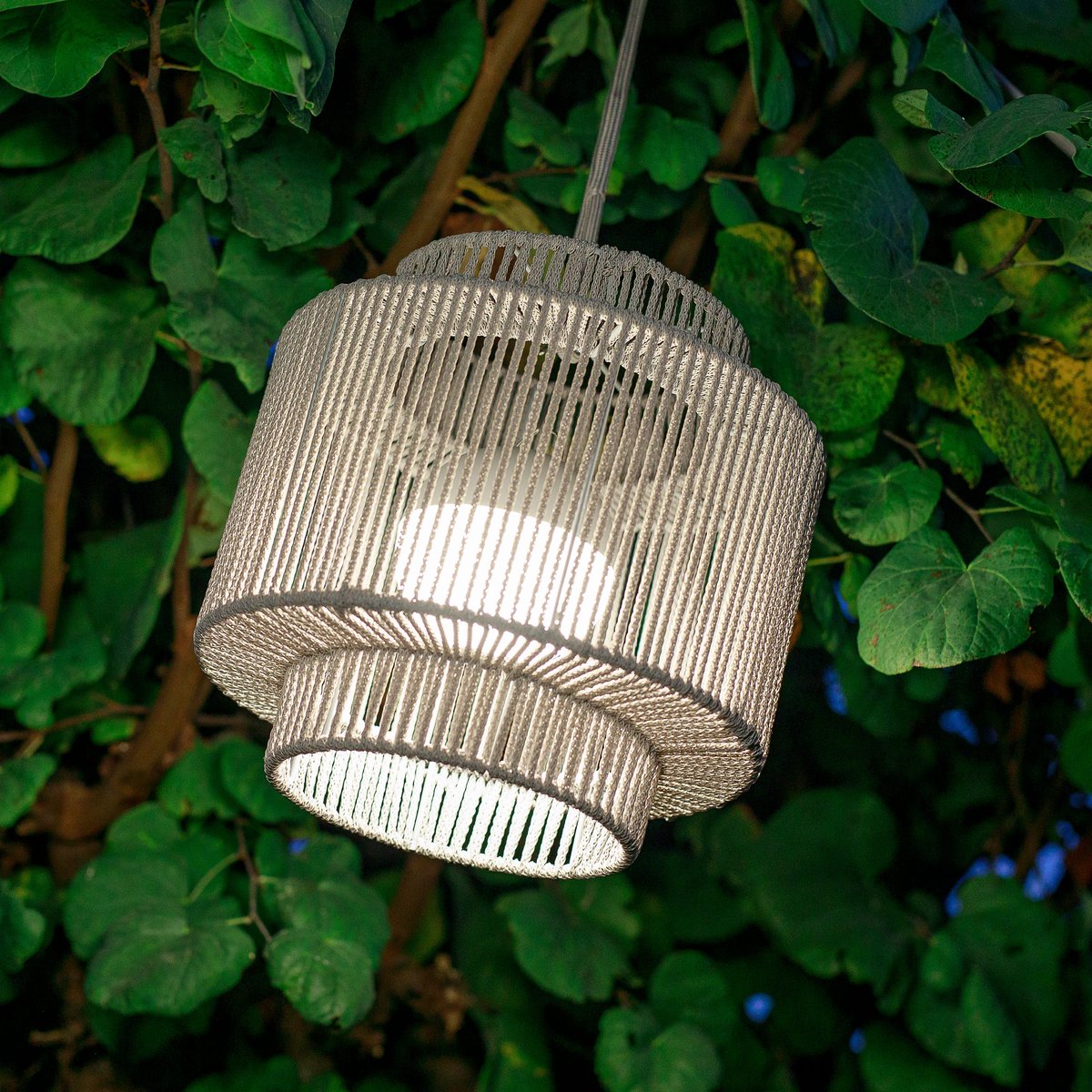 Suspension LED 1300 lumens, INSPIRE gris / argent, INSPIRE