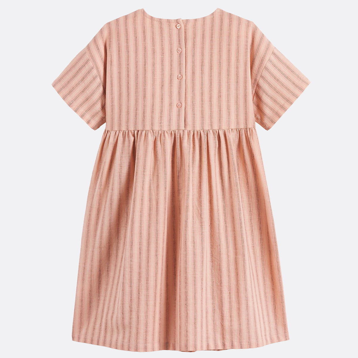 Robe rayée manches courtes, en coton rayé, LA REDOUTE COLLECTIONS