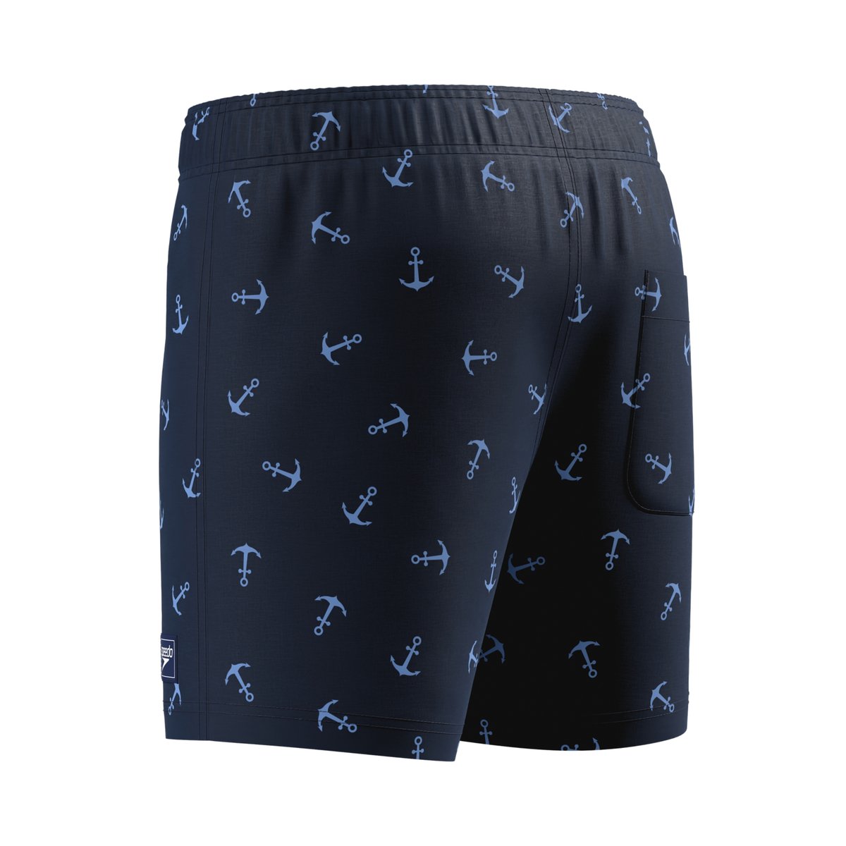 Short de bain à taille élastiquée motif/style ancre VOLLEY bleu marine, SPEEDO
