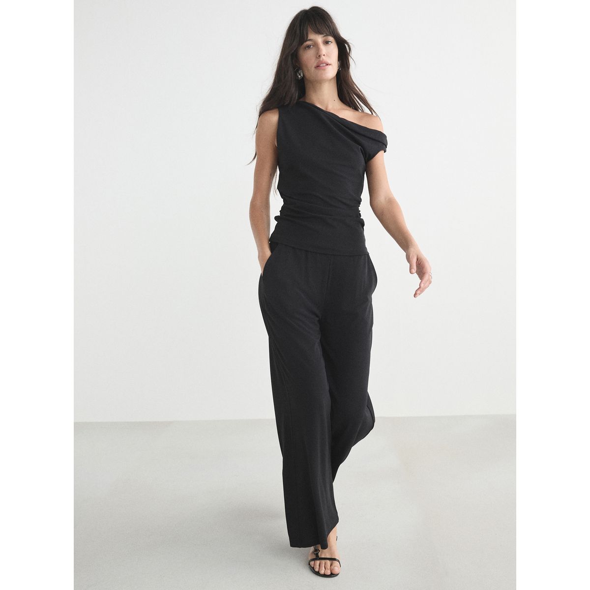 Pantalon large noir, NEXT