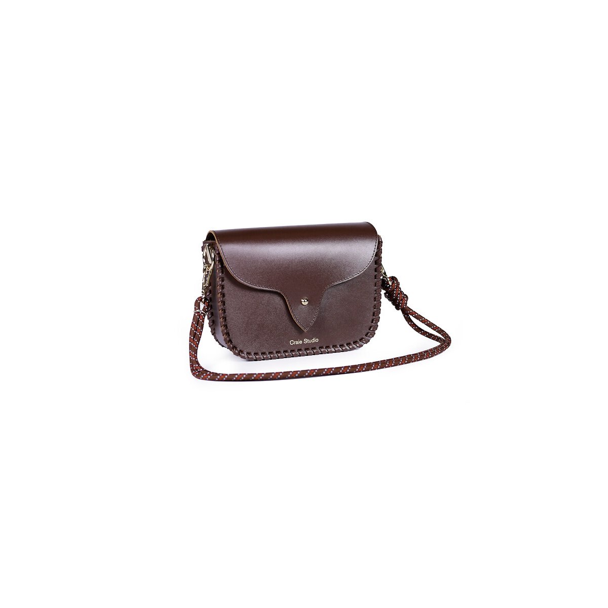 Sac besace en cuir, WEST chocolat, CRAIE STUDIO