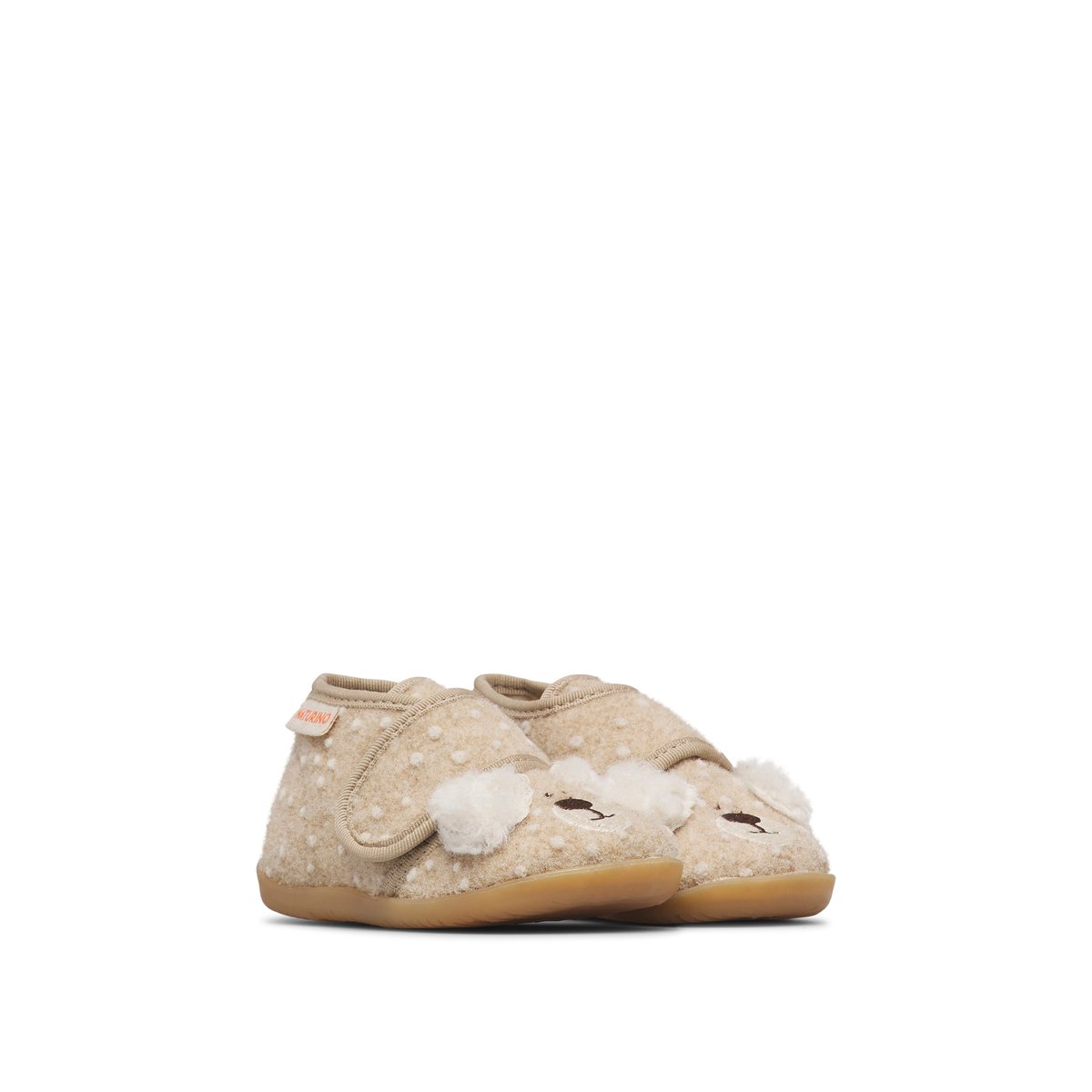 Pantoufles en tissu BIDAIM beige-blanc crème, NATURINO