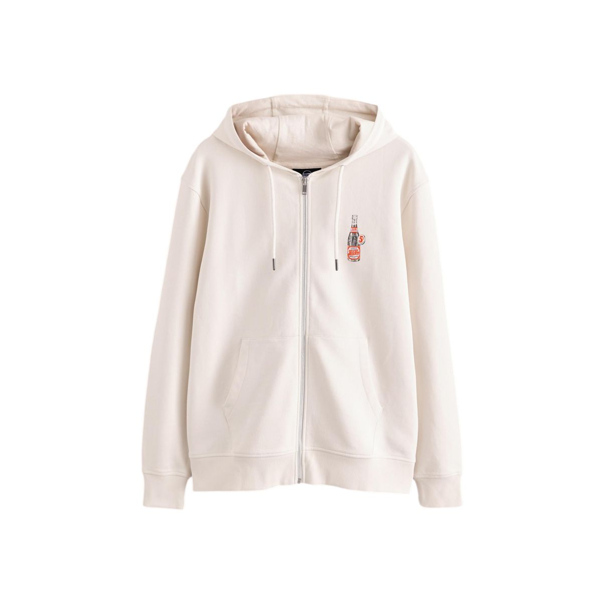 Sweat à capuche zippé motif pepsi blanc écru, NEXT