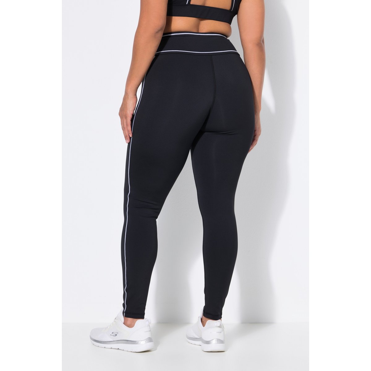 Legging avec passepoils fantaisie noir, ULLA POPKEN