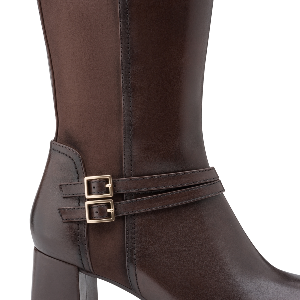 Bottes talon bloc marron mocca, TAMARIS