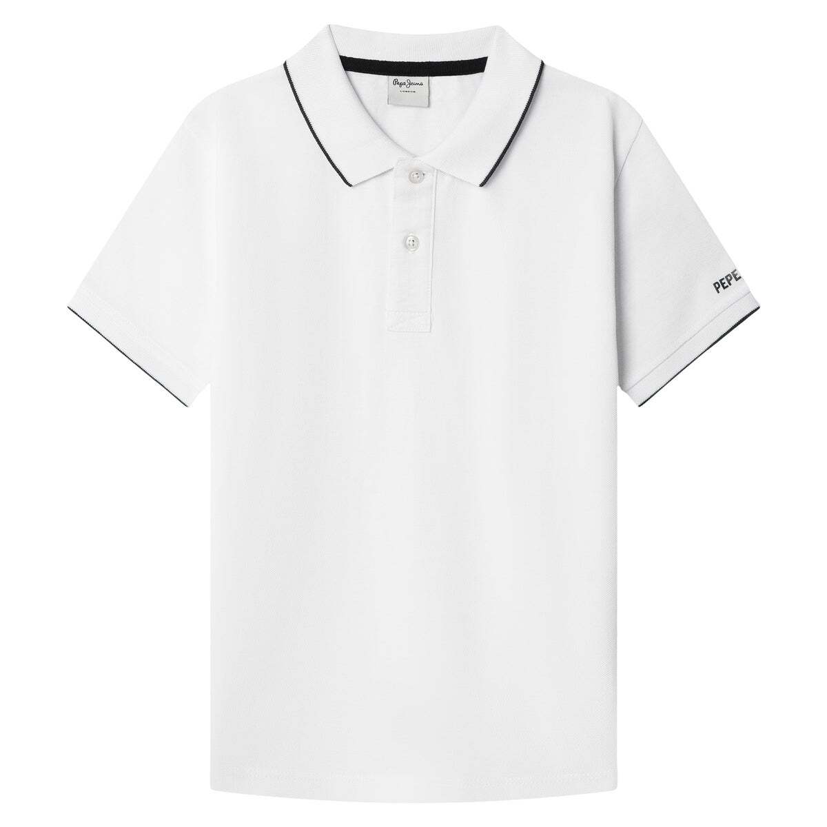 Polo Coupe Regular En Piqué blanc, PEPE JEANS
