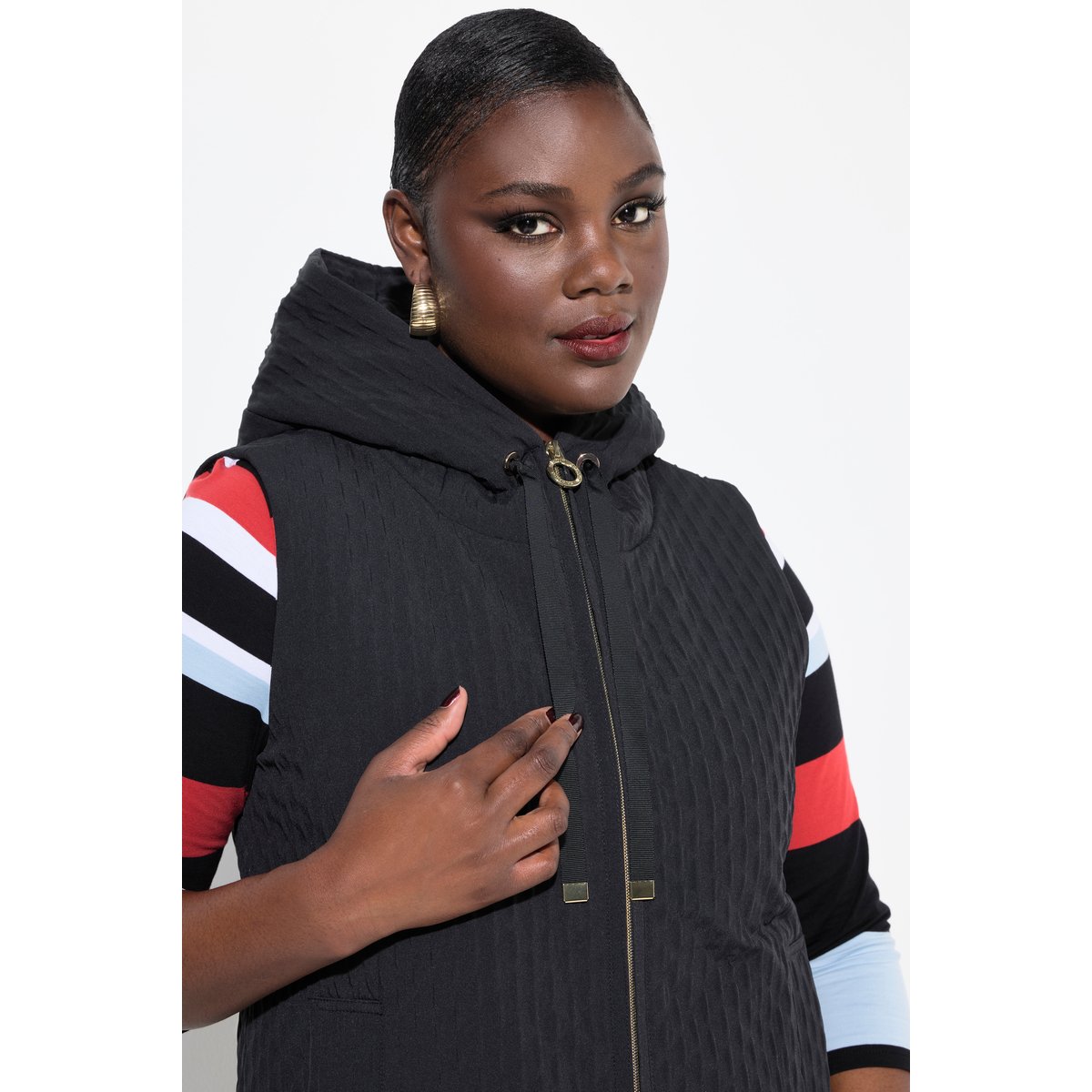 Veste légèrement matelassée noir, ULLA POPKEN
