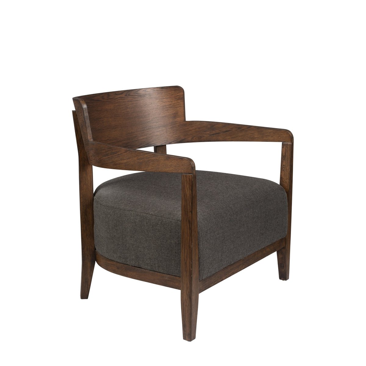 Fauteuil en tissu DURAN bois fonce, DUTCHBONE
