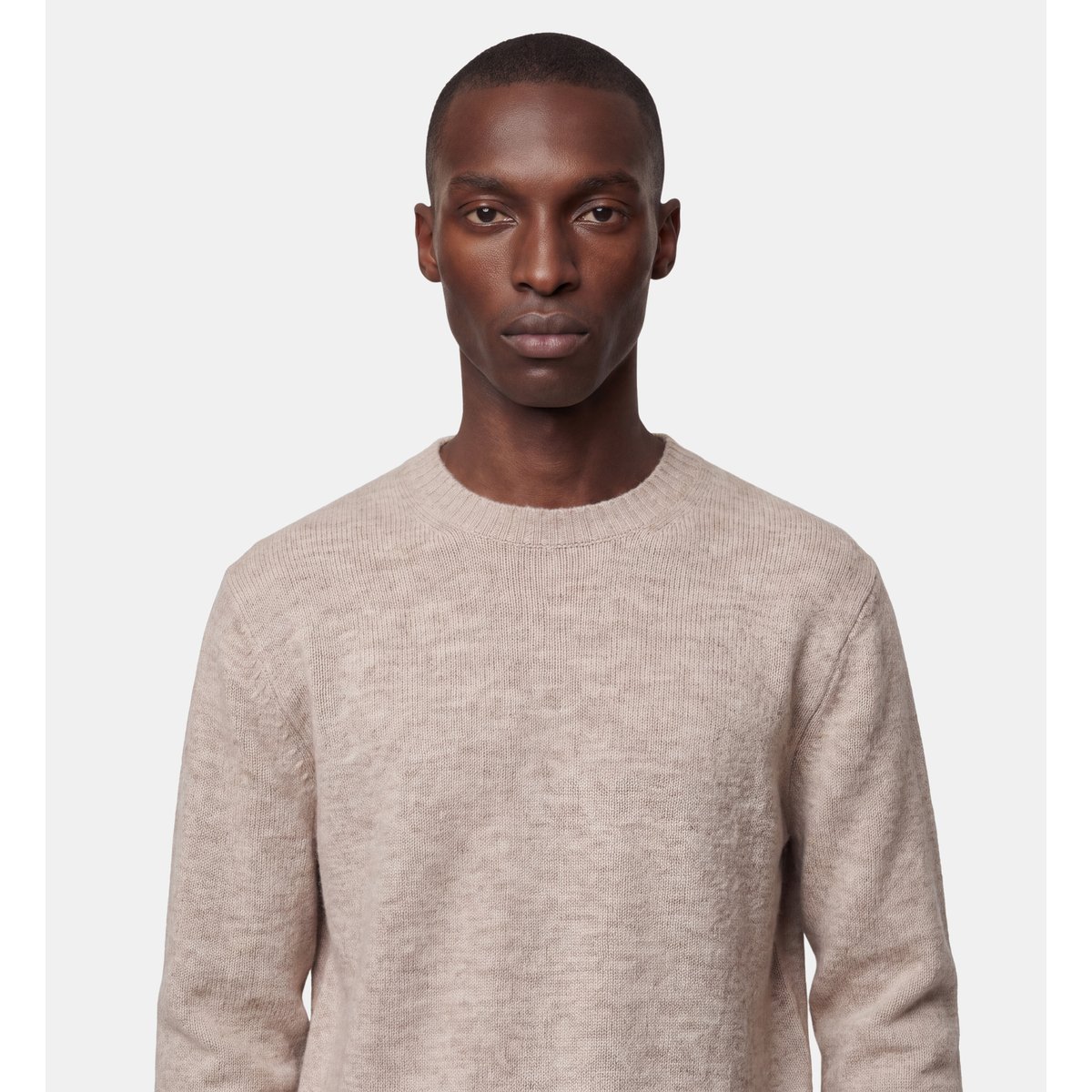 Pull droit lhair en laine mélangée écru, GALERIES LAFAYETTE