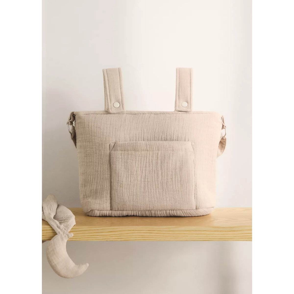Sac de maternité en gaze de coton beige, MANGO HOME