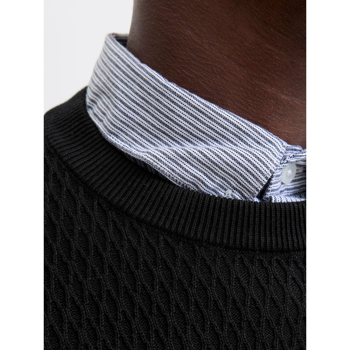 Pull En Maille black 1, JACK & JONES