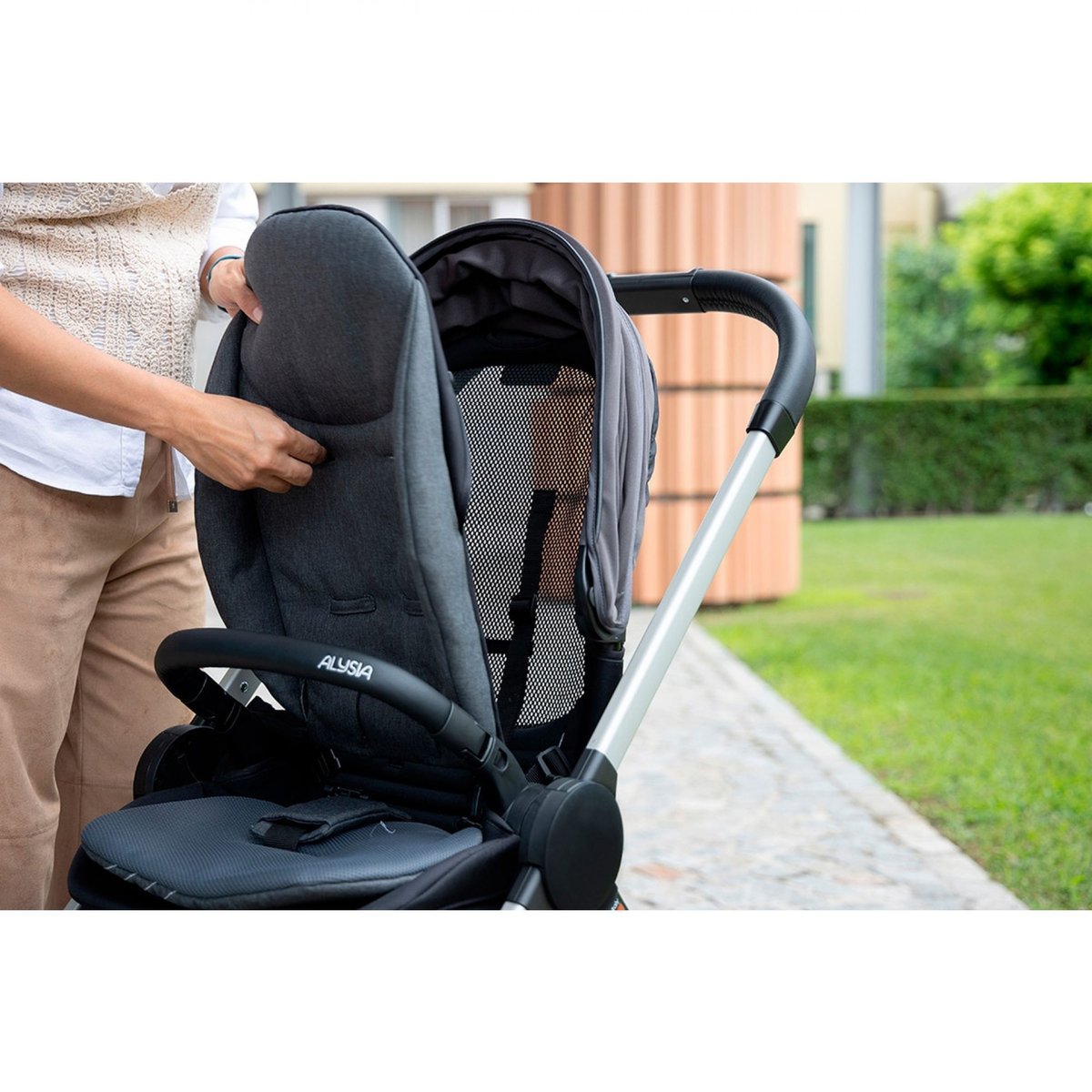 Poussette Trio Alysia i-Size gris, CHICCO