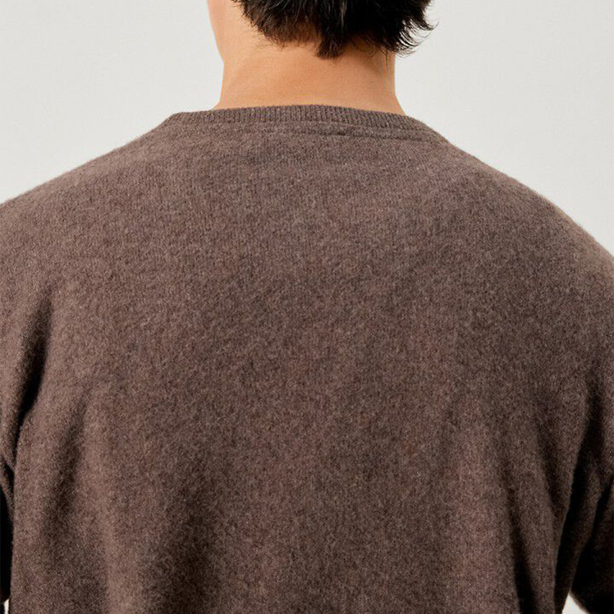 Aanpassende trui met ronde hals, OUITY taupe , AMERICAN VINTAGE
