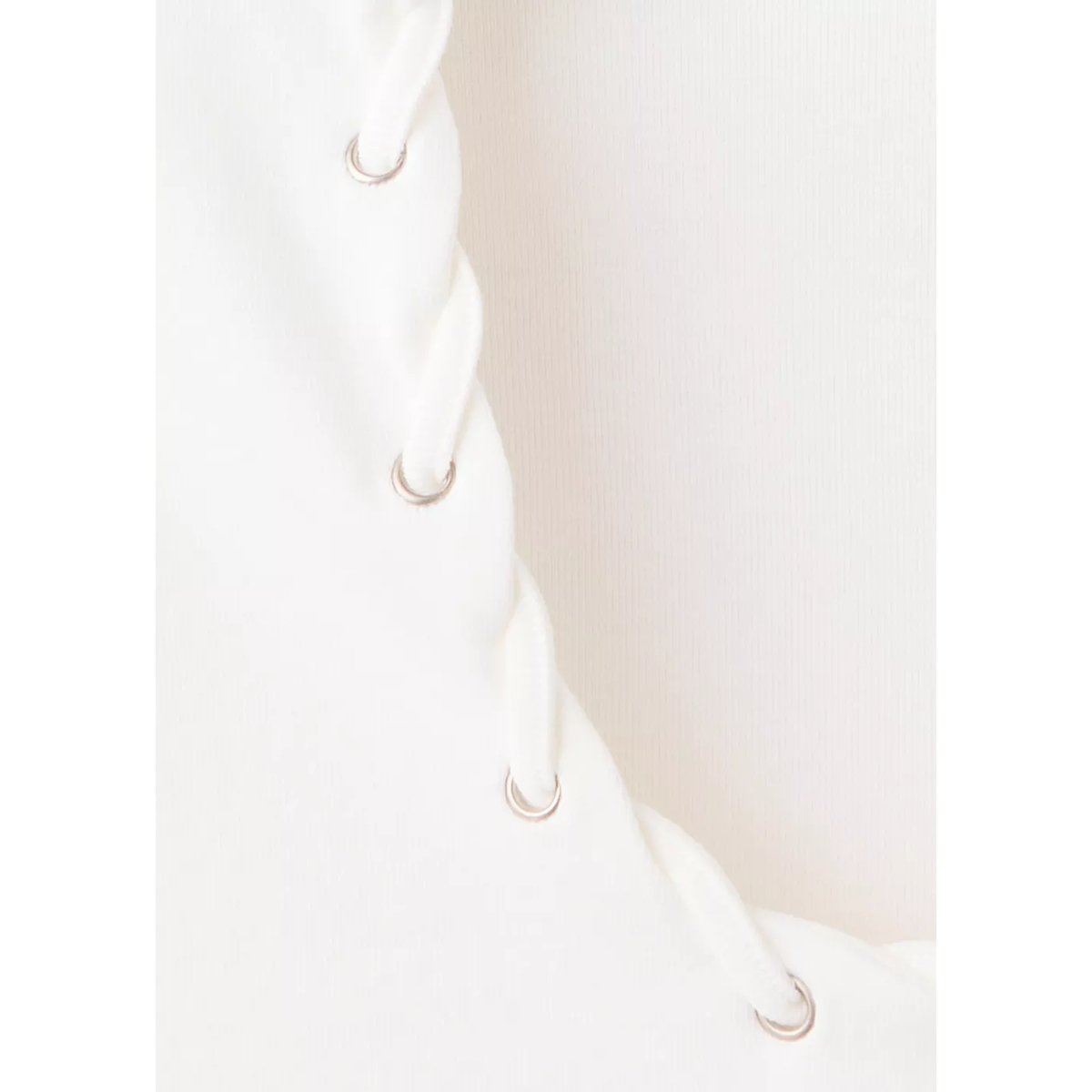 T-shirt en coton avec cordon tressé blanc cassé, MANGO TEEN