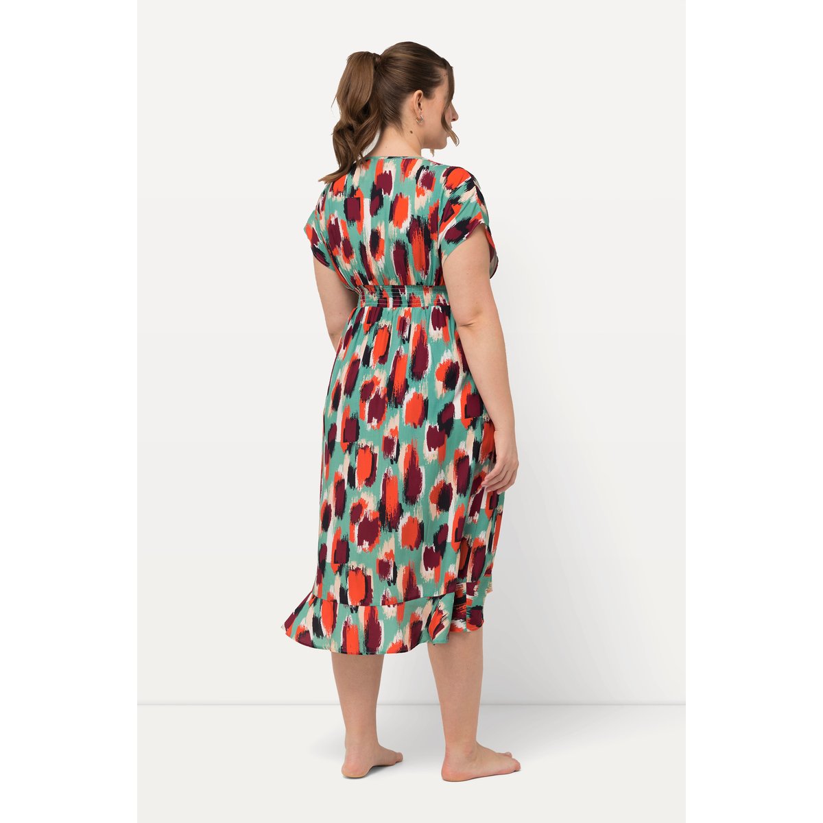 Caftan à manches courtes turquoise sourd, ULLA POPKEN