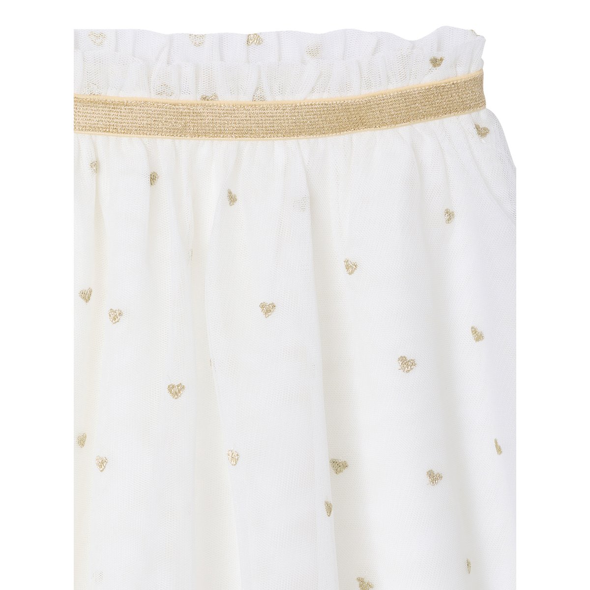 Jupe en tulle broderie fil textile blanc, VERTBAUDET