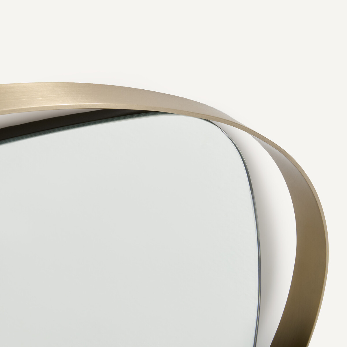 Miroir ovale en inox brossé, hauteur 76 cm, AVOLA champagne, AM.PM