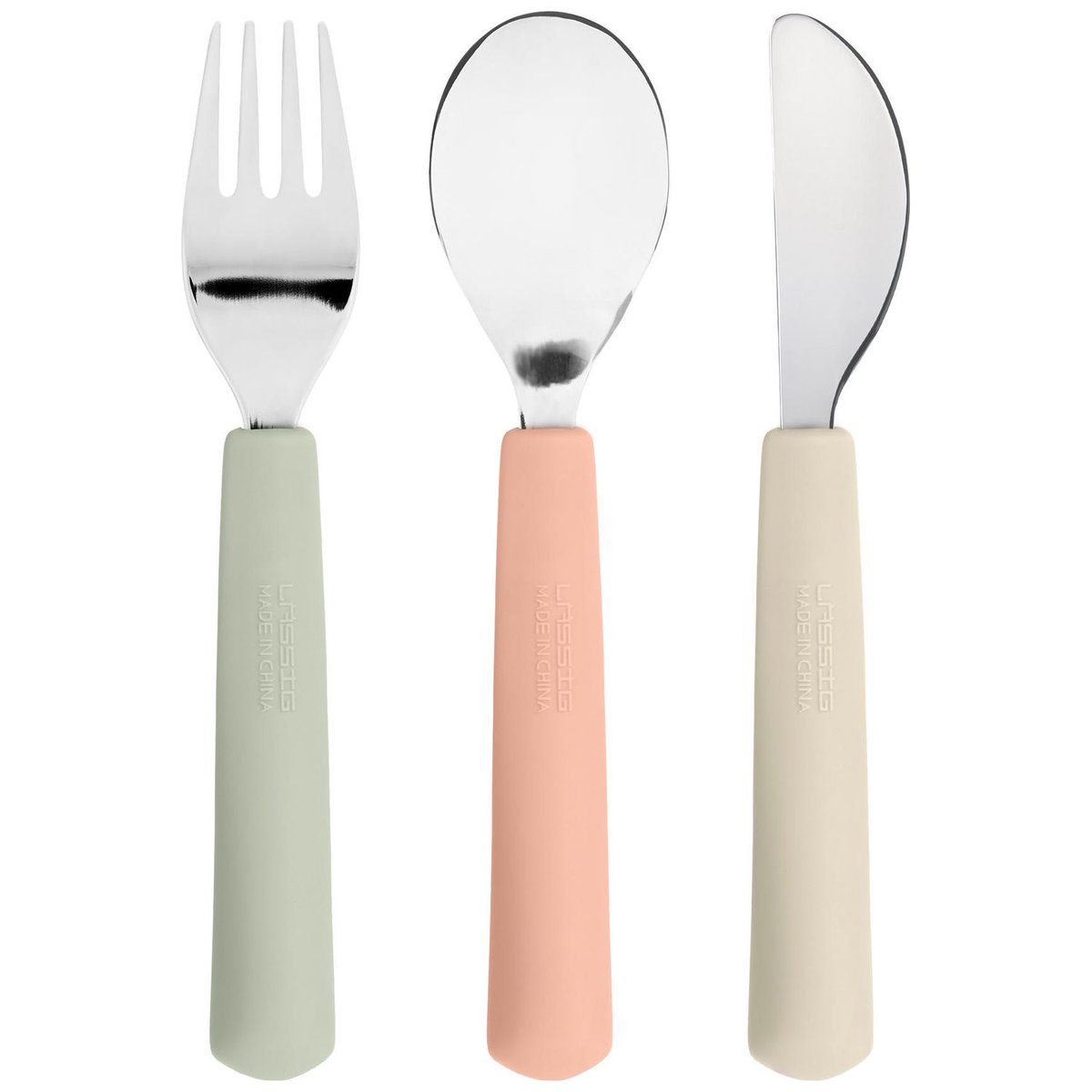 Couverts vert, rose, beige, LASSIG