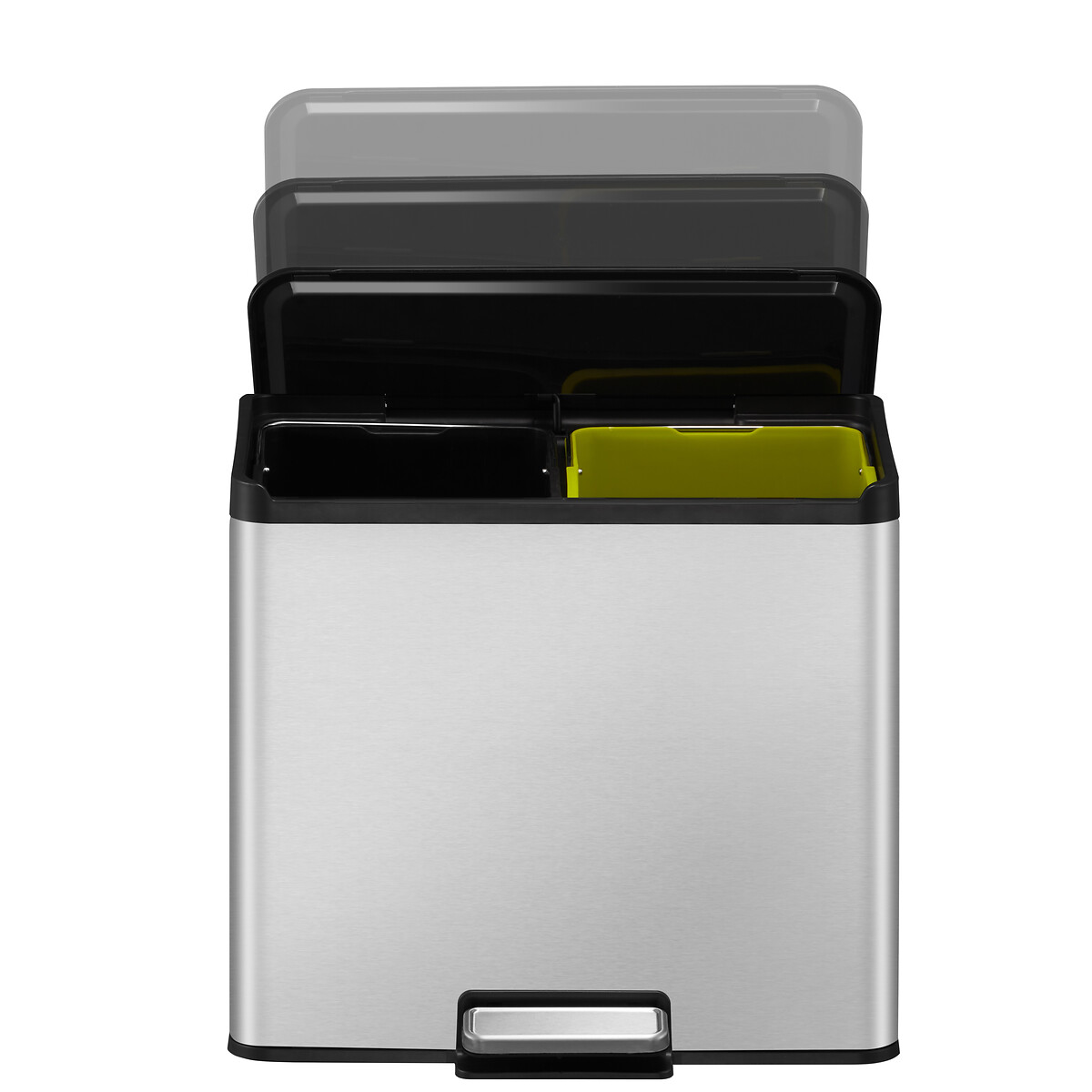 Balde de Pedal 15+15L Essential, EKO inox mate, EKO