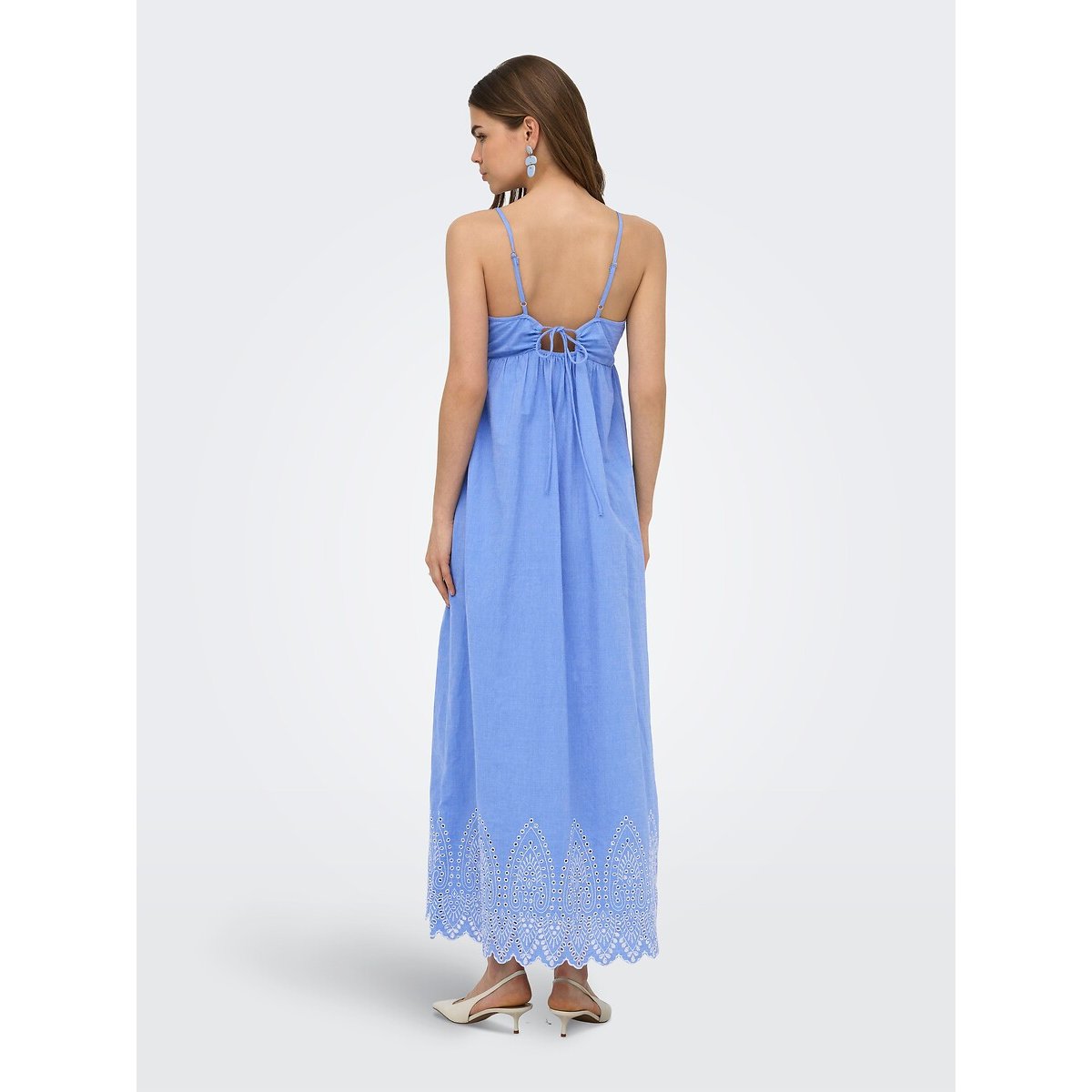 Robe longue à bretelles bleu, ONLY