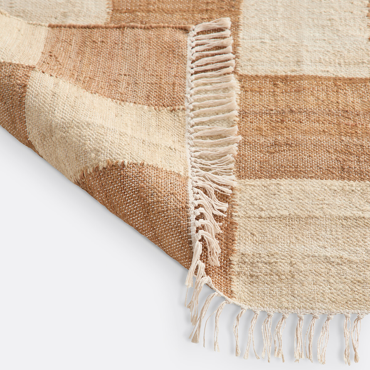 Tapis 78% jute, motif damier, Ionisa naturel, LA REDOUTE INTERIEURS