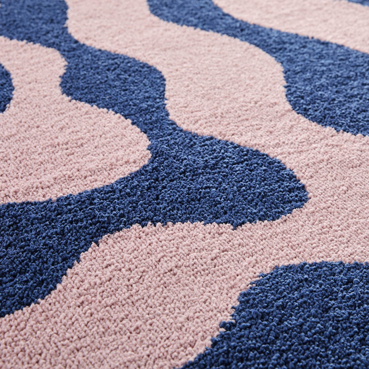Tapis de salon rétro année 70 GROOVY bleu, NAZAR RUGS