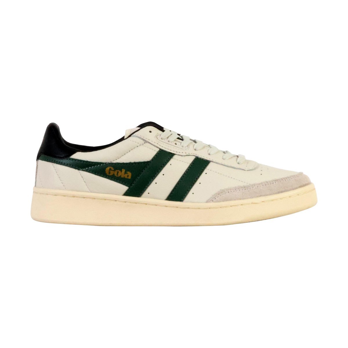 Baskets Contact Leather blanc cassé-vert-noir, GOLA