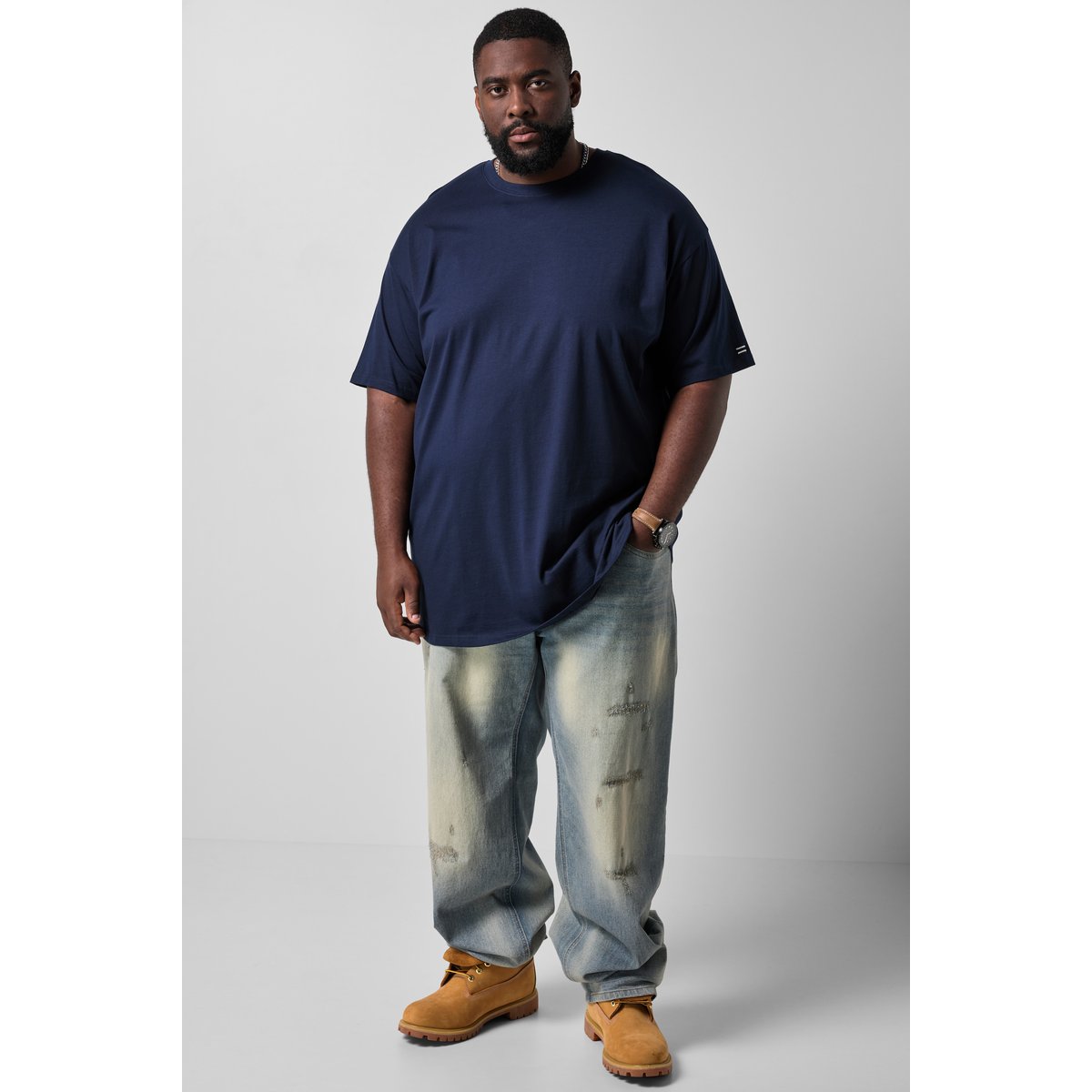 T-shirt oversize marine, STHUGE