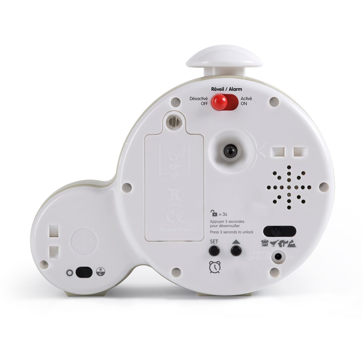 Réveil éducatif Kid'Sleep Clock blanc, rose, PABOBO