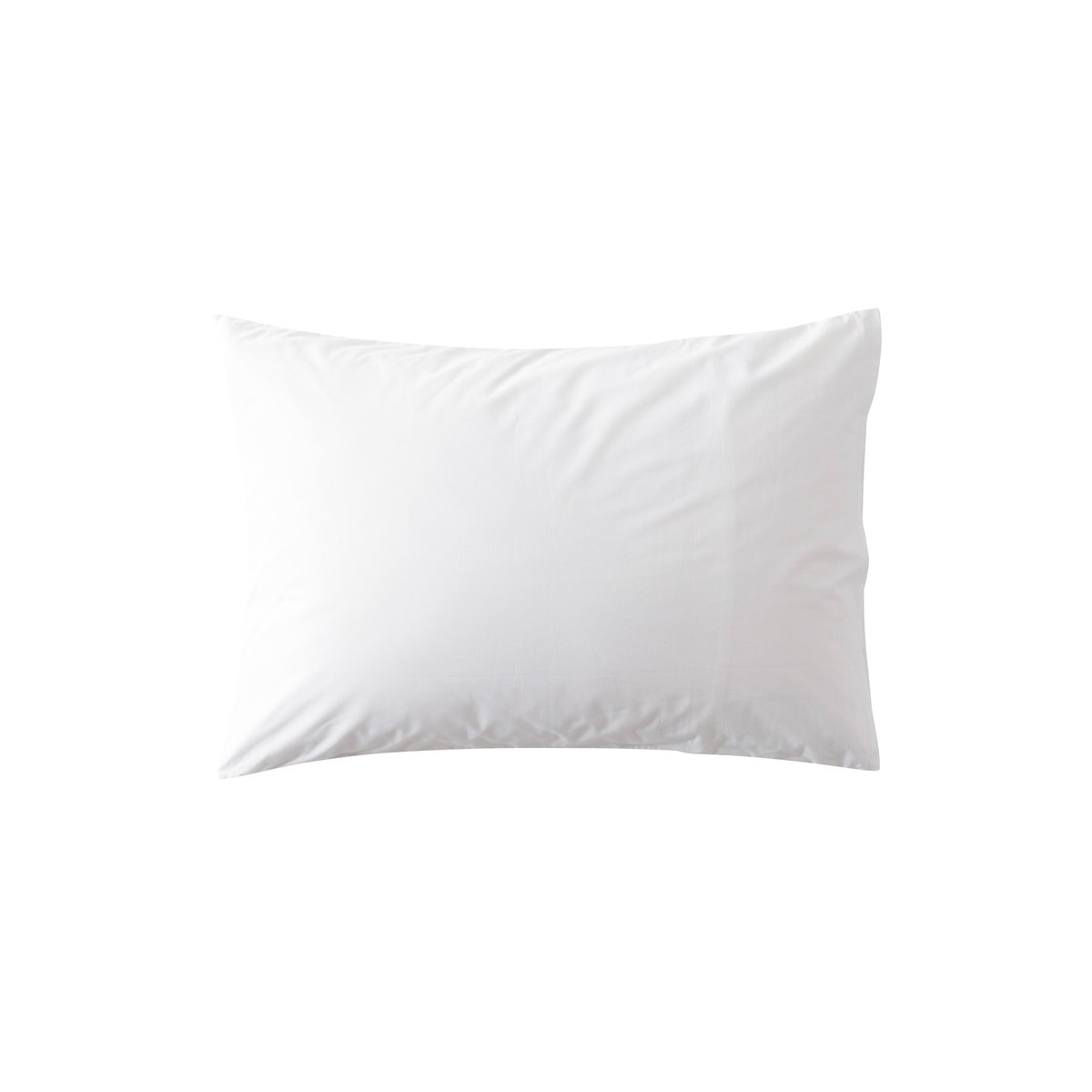 Taie d'oreiller rectangulaire coton CALYPTE imprime, CARRE BLANC