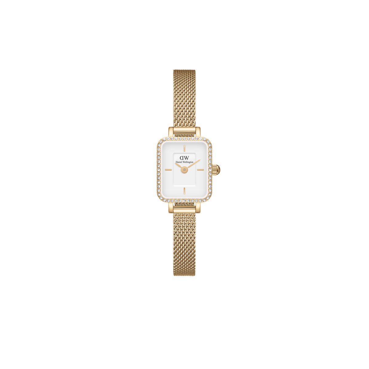 Montre Analogique QUADRO MINI doré blanc doré, DANIEL WELLINGTON