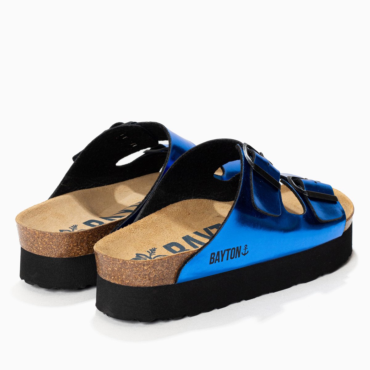 Sandales à plateforme JAPET bleu, BAYTON