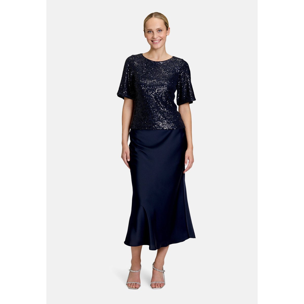 Blouse à paillettes à manches à ailettes night sky, VERA MONT