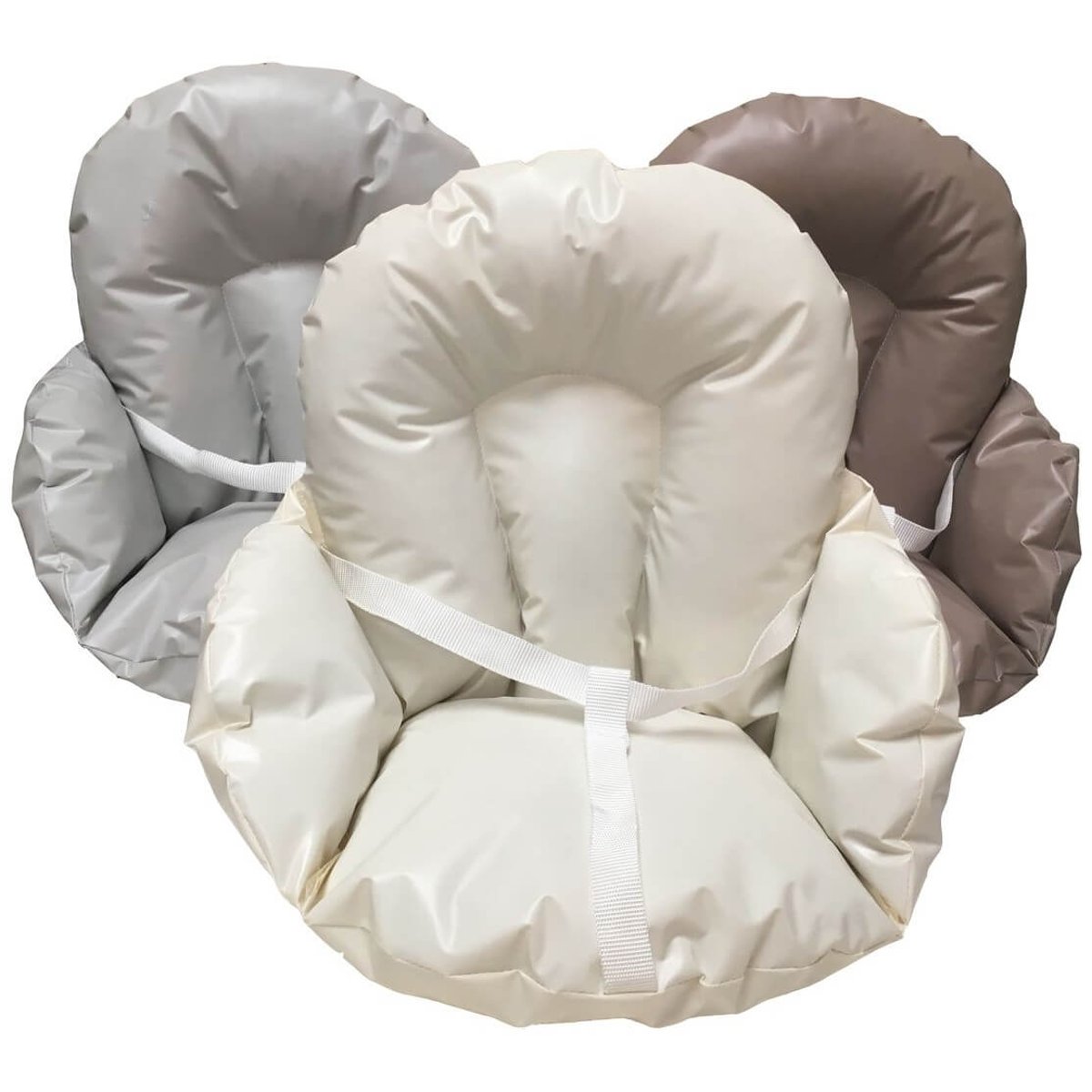 Coussin de chaise +sangles maintien blanc, COUPEY