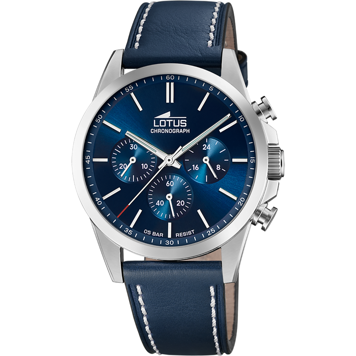 Montre Analogique CHRONO argenté bleu foncé bleu foncé, LOTUS