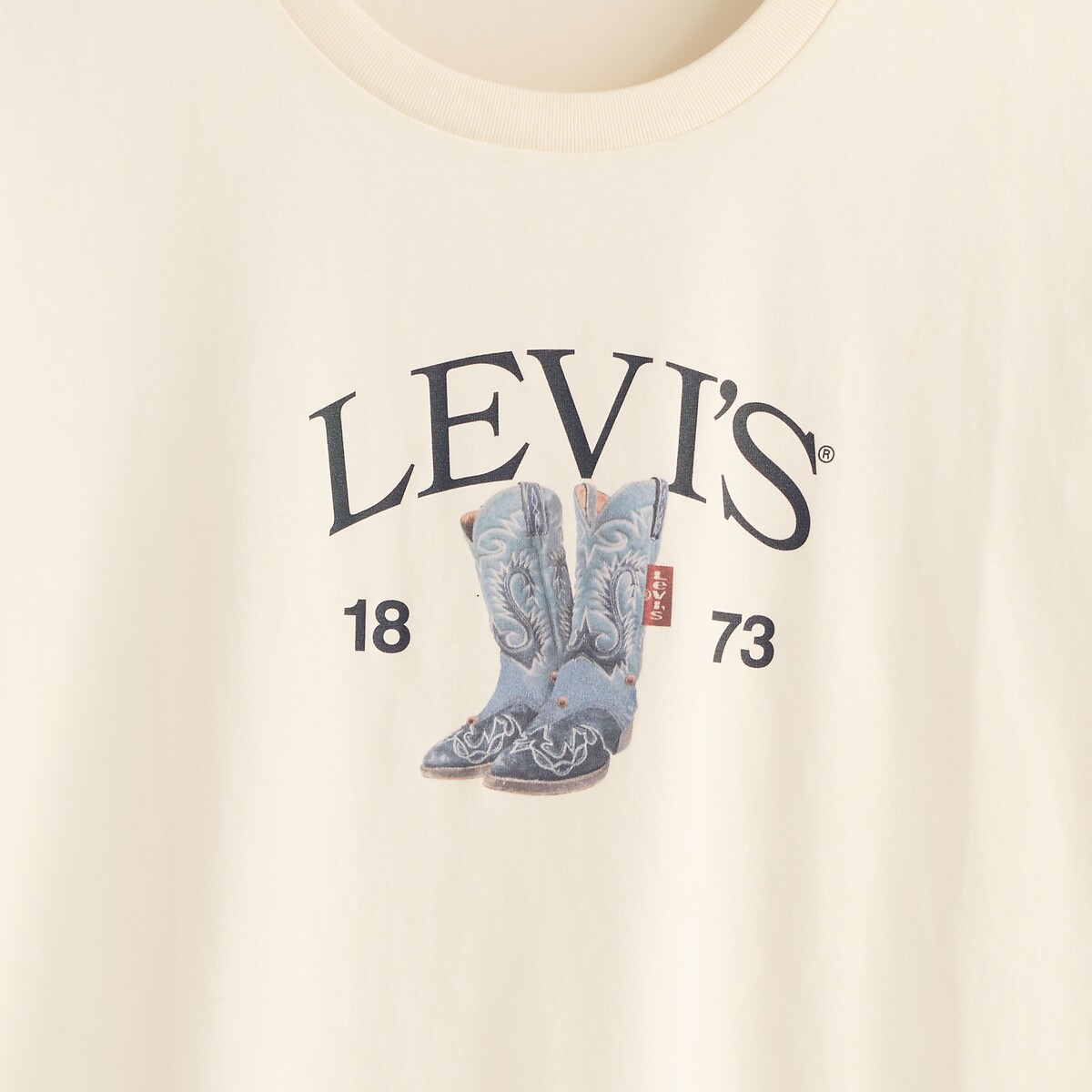 T-shirt girocollo maniche corte motivo davanti ecru , LEVI’S PLUS