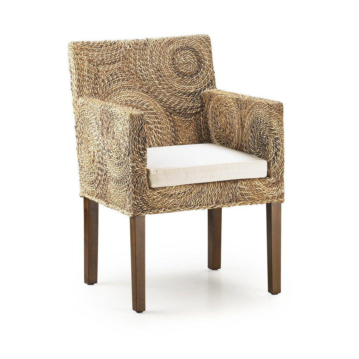 Fauteuil rotin marron, DECORATION D’AUTREFOIS